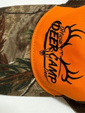 Official Deer Camp Gear Orange & Camo Trucker Hat